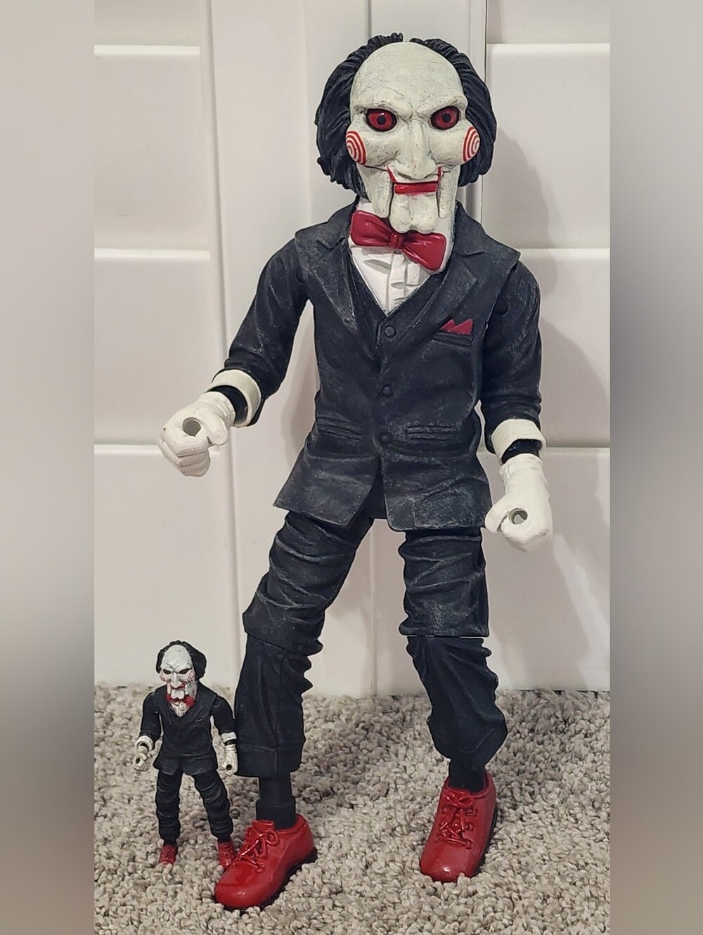 NECA Billy 12" Talking Figure From Saw & Miniature Billy Figure, SOLD TOGETHER